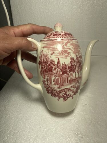 Caffettiera Johnson Brothers Transferware HISTORIC AMERICA rosa - Foto 9 di 16