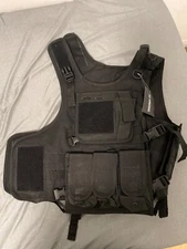 military vest, black, GZ XINXING, size small to medium, relatively new used once