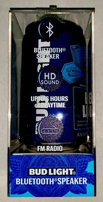 Bud Light Bluetooth Speaker Beer Can Wireless Audio FM Radio Rechargeable New