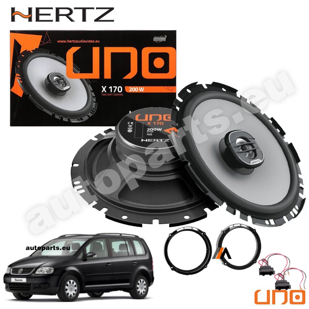 Kit 2 Casse Altoparlanti Hertz X170 Posteriori per Volkswagen Touran dal 2003