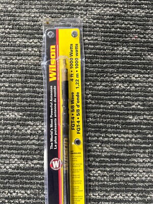 Wilson Antennas 305-486 4' Silver Load FGT Series Fiberglass Whip BLACK New