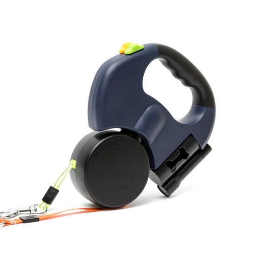 Retractable Reflective Dual Pet Leash Lead 360Swivel Double Dog Walking Leash A+ - Picture 13 of 14
