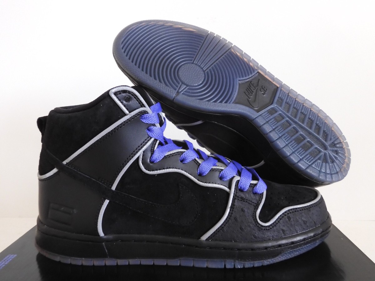 NIKE DUNK HIGH ELITE SB BLACK-WHITE-PURPLE HAZE SZ 9 [833456