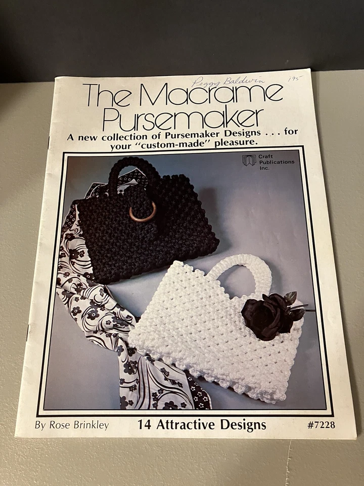 Lot of 6 Macrame Instructions: Handbags and Purse Patterns (Vintage) - Image 2 of 4