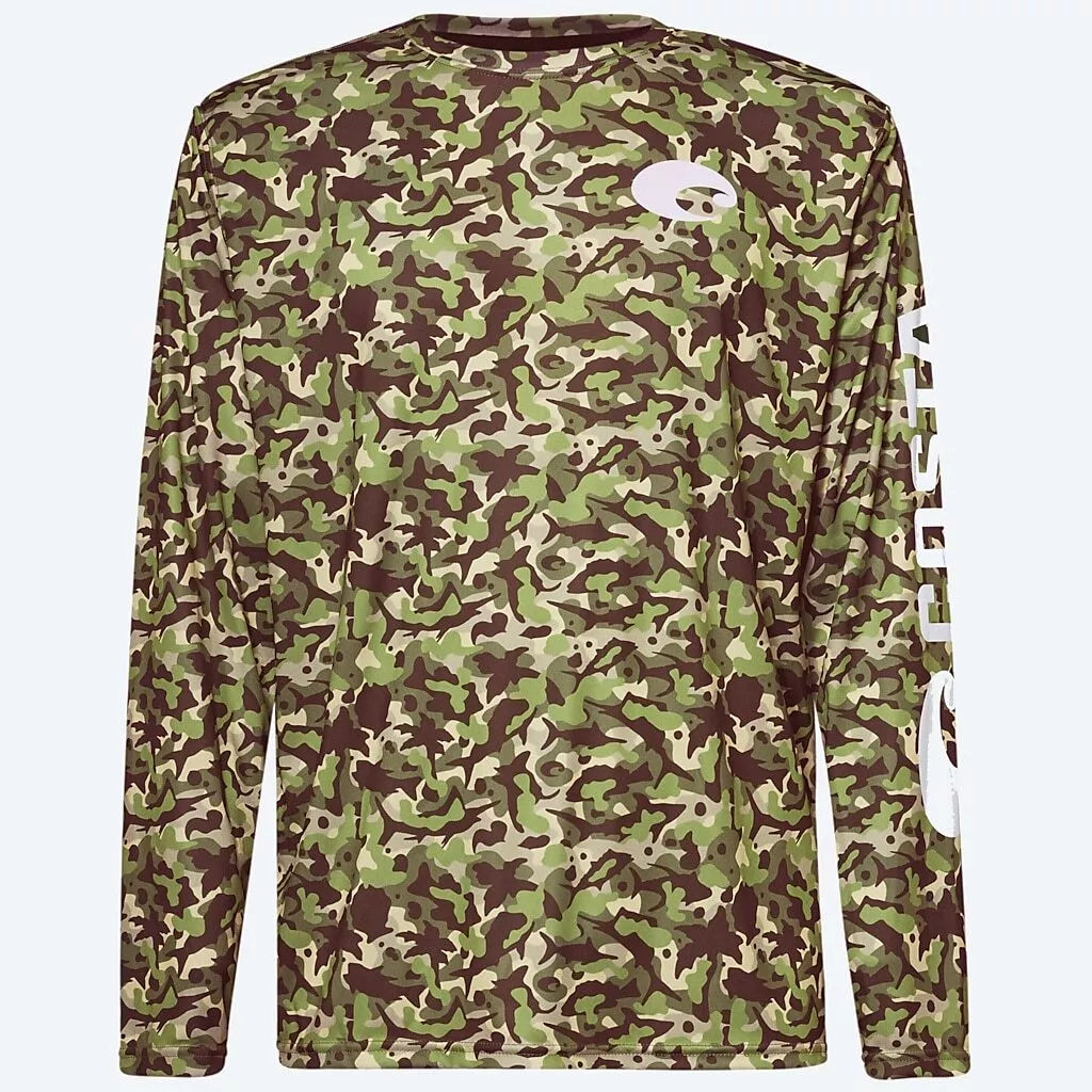 40% Off Costa Tech Water Camo Fishing Shirt - Green - UPF 50- Pick Size