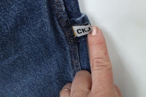 Salopette homme Calvin Klein 31x34 vintage années 90 évasée jambes larges économies jean