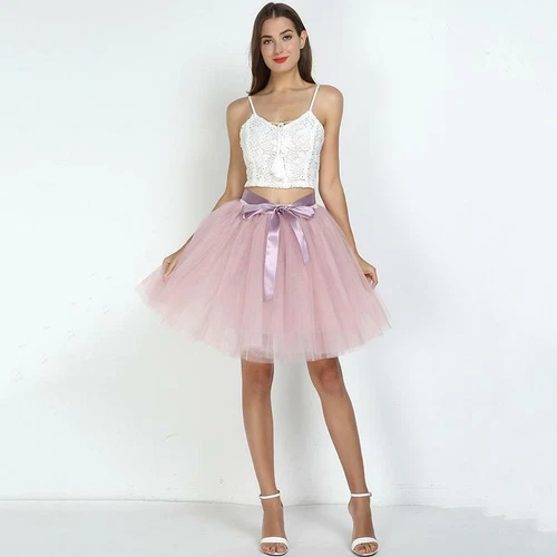 Mujeres Tutú Tul Falda Enagua Vestido de Baile Damas Fiesta Baile de graduación Rendimiento Reino Unido - Imagen 47 de 51