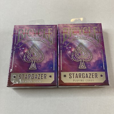 Two Decks Of Stargazer 201 Bicycle Playing Cards Standard Poker Size