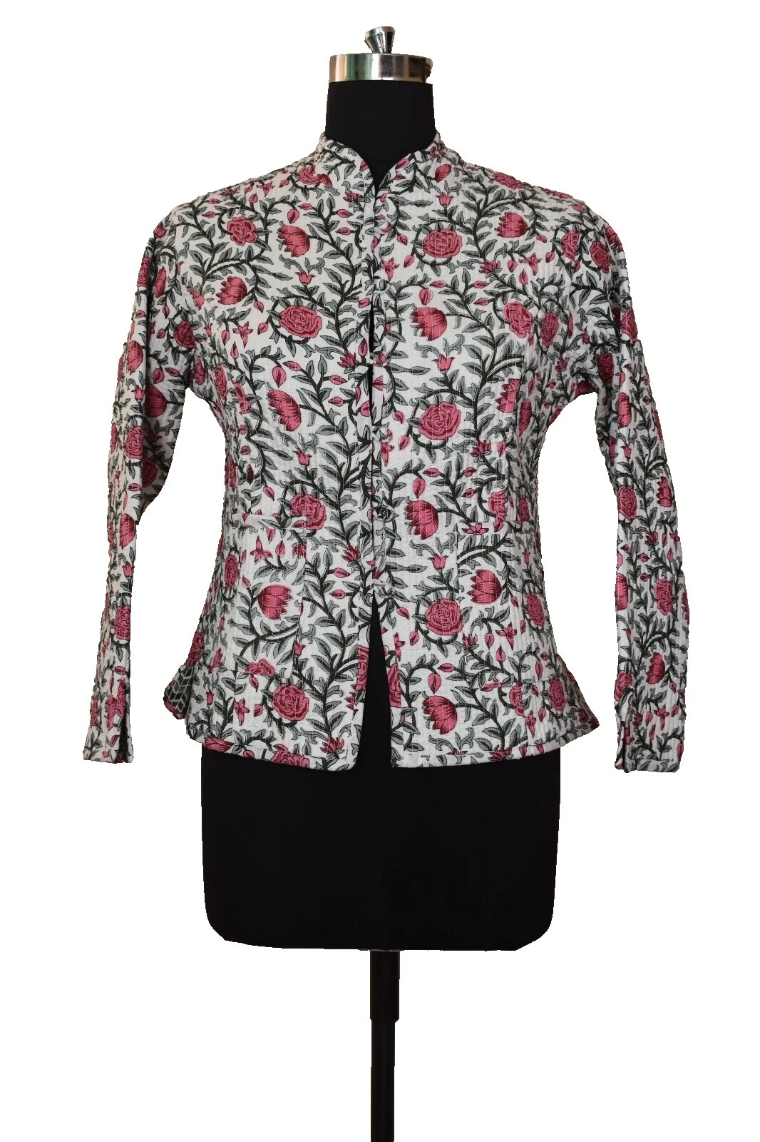 Handmade Blanco Floral abrigos, chaquetas y chalecos para Mujeres