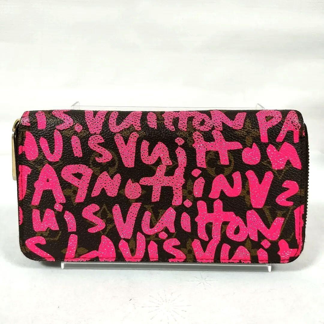 LOUIS VUITTON M93710 Wallet Monogram Graffiti Fuchsia Rose Pink
