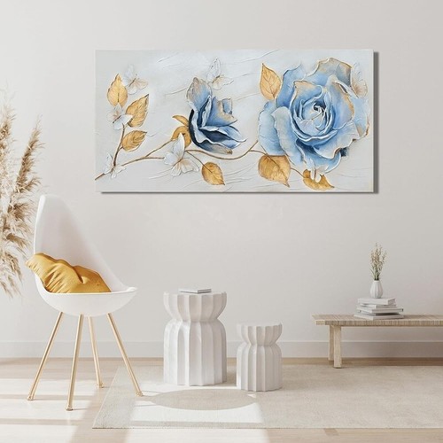 Modern Canvas Wall Art Decor Floral Print Living Room Bedroom Office Kitchen New - Picture 4 of 7