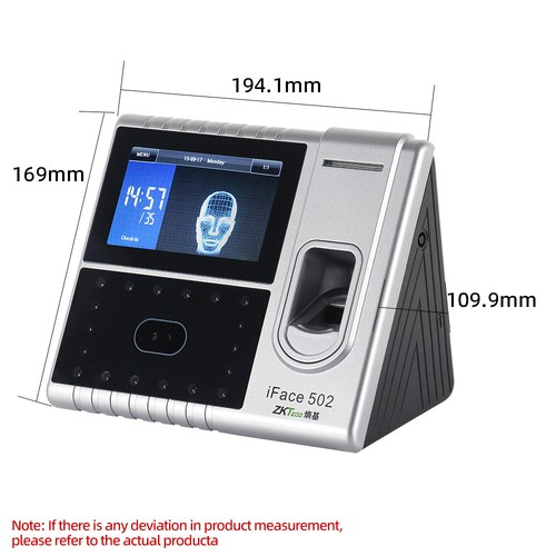 ZKTeco iface502 TCP/IP Controllo accessi biometrico impronte digitali facciali schermo 4,3" - Foto 3 di 15