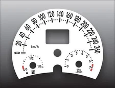 White Face Gauges for 2004 Volkswagen Beetle METRIC KPH KMH