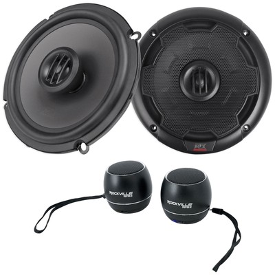 Pair MTX THUNDER65 6.5'' 240w 2-Way Car Speakers+(2) Portable Bluetooth Speakers