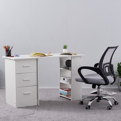 Computer Desk Writing Pc Table Workstation Laptop W 3 Shelf
