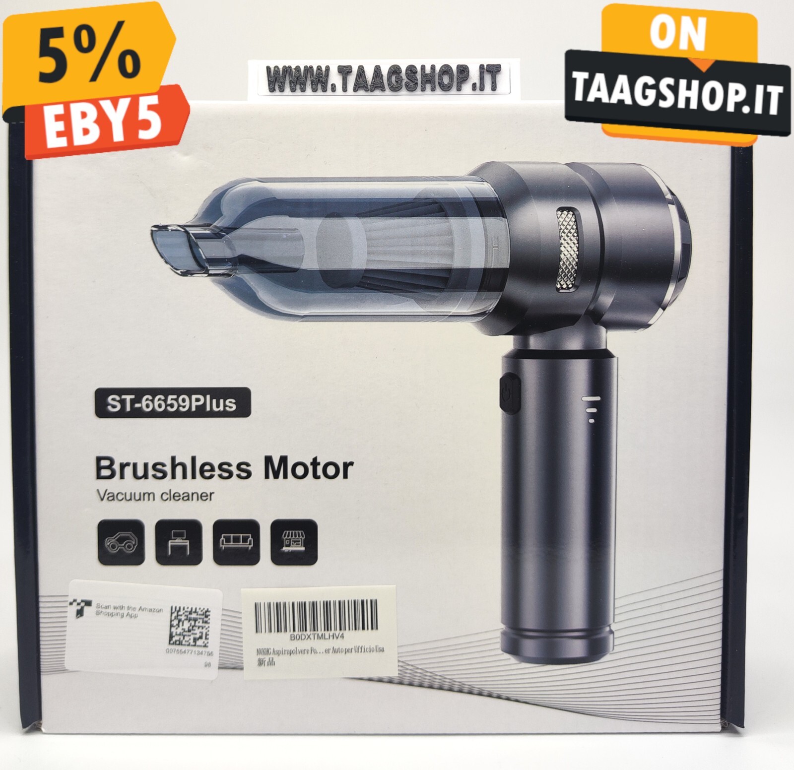 NVKHG Aspirapolvere Portatile 18000Pa Cordless: Potenza per Auto e Casa