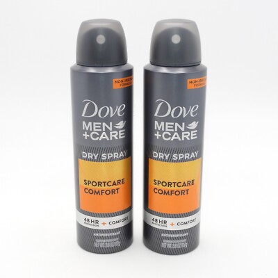 Dove Men Care Dry Spray Antiperspirant 3.8oz 107g (Sportcare Comfort) Pack of 2