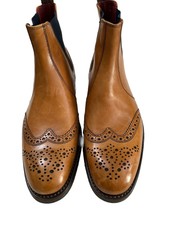 Men's Loake Leather Hoskin Claridge/F Tan Chelsea Boot SIZE UK 7 US 8 526560