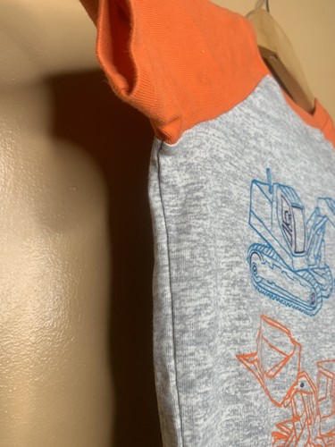 Kirkland Boys Size 10 Pajamas 2pc Set Round Neck Orange Gray Shorts Short Sleeve - Picture 9 of 20