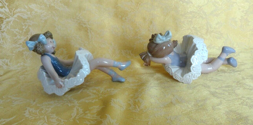 Pair of Lladro Ledge Hanger Set Figurines #1501 Rag Doll #1502 Forgotten Retired - Picture 8 of 11