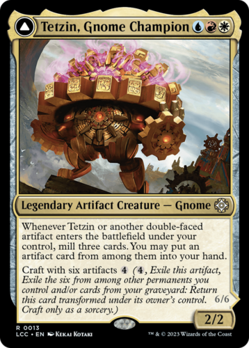 Tetzin, Gnome Champion // The Golden-Gear Colossus [The Lost Caverns of Ixalan C - Picture 1 of 12