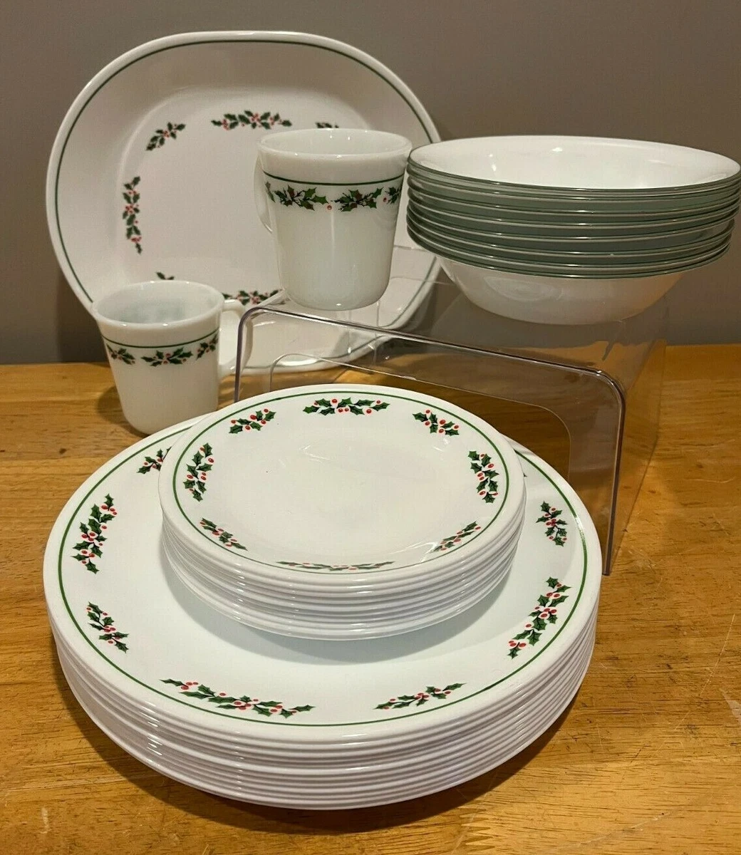 Corelle Pyrex Winter Holly Leaf Christmas Replacement Dishes Bowls Platter