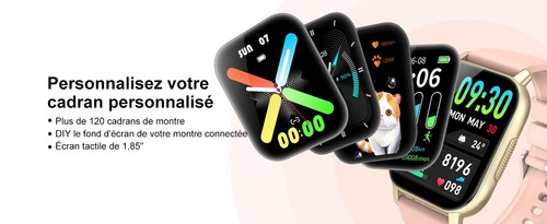 Montre Connectée Homme Femme avec Appel Bluetooth 1.85" android/ios ip68 112 mod - Photo 2/28