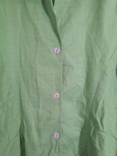 FARINAZ TAGHAVI Green Women's Blouse Shirt Top size US 12 Large Cotton - Picture 5 of 7