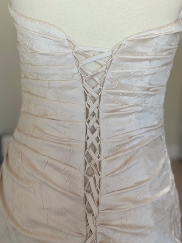 Maggie Sottero SAMPLE Couture Mermaid Champaign  Corset Wedding Gown size 4-6 P - Picture 4 of 8