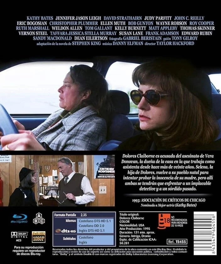Dolores Claiborne (1995) Blu-Ray NEW (Spanish Package/English Audio) Foto 2 de 2