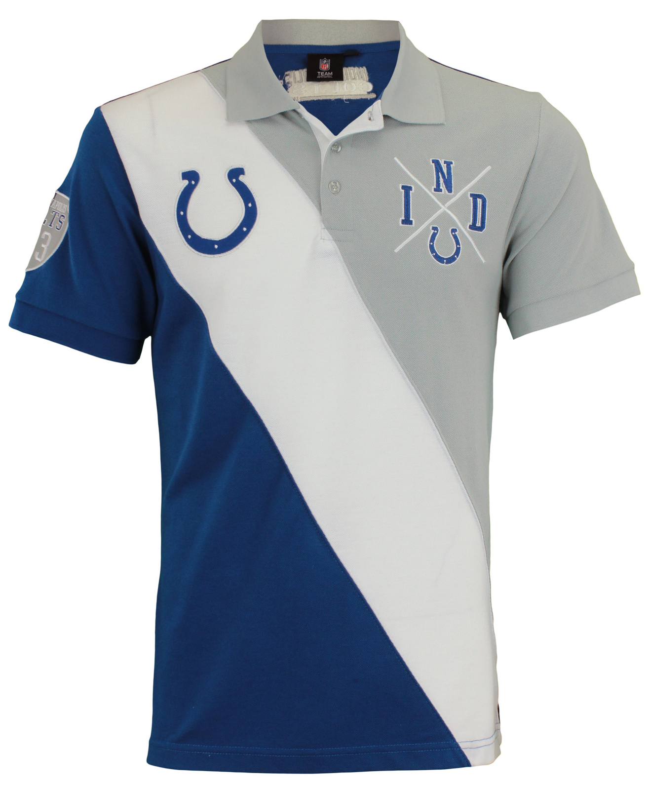 FOCO NFL Mens Indianapolis Colts Rugby Polo Shirt