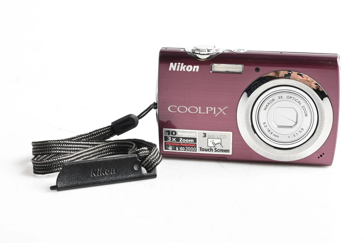 Nikon Coolpix S230 10MP Digital Camera w/3x Zoom Plum [Parts