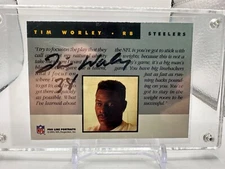 1991 Pro Line Portraits Auto Tim Worley Auto Autograph