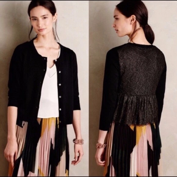 Knitted and top knotted cardigan anthropologie