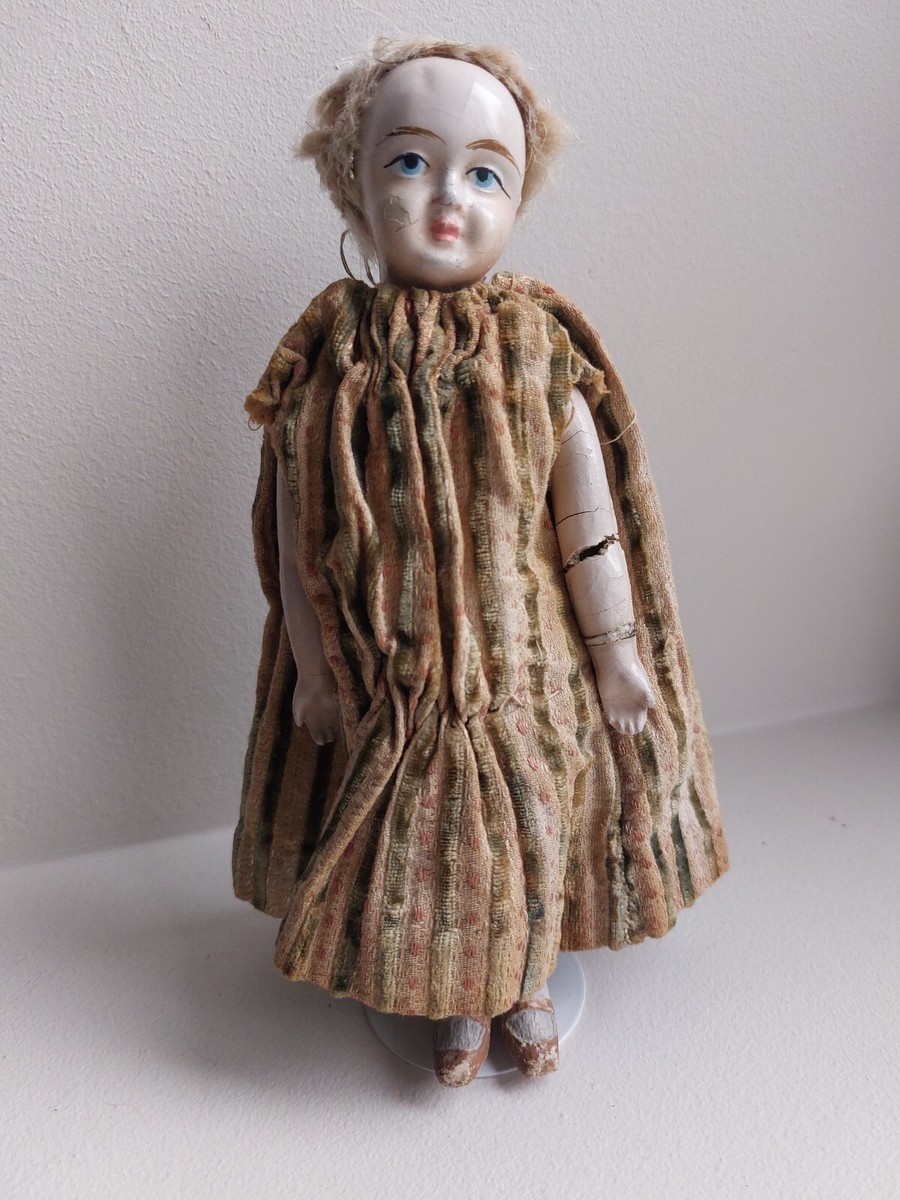 Petite Poupée Ancienne 15 Cm - Porcelaine Ou Biscuit - XIXe