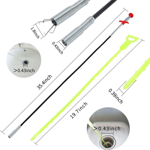Flexible Grabber Claw Pick up Reacher Tool (Drain Clog Remove Tool), with 4 Claw - Picture 3 of 7
