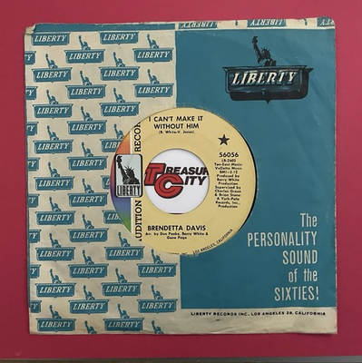 #ad #ad NORTHERN SOUL PROMO 45 VG Brendetta Davis I CAN#x27;T MAKE IT WITHOUT HIM Liberty $21.99