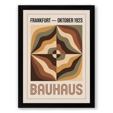 Bauhaus Frankfurt Geometric Framed Wall Art Print Large Picture Ready to Hang