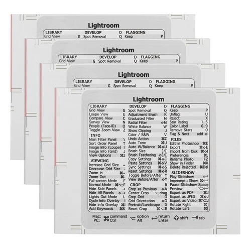  4 Sheets Aufkleber Mit Tastenkombinationen Laptop -Abziehbilder Selbstklebender