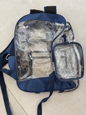 Clear Backpack Blue Transparent Stadium Schoo...
