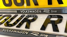 2x Volkswagen R-line 3d Car Number Plate Frame Holder Surround Vw Licenced 2x Volkswagen R-line 3d Car Number Plate Frame Holder Surround Vw Licenced