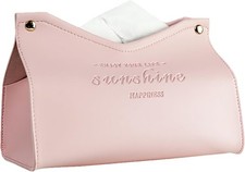Tissue Box Cover Rectangle Premium PU Leather Minimalist Tissue Holder Modern