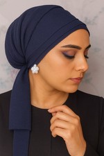 Women Chemo Cap Long Tail Hair Loss Muslim Hijab Turban Hat Head Scarf Wrap Arab