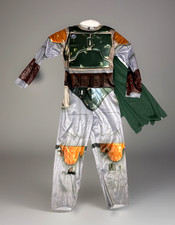 Star Wars Boba Fett Boys Halloween Costume Uniform Rubie's Sm 4-6