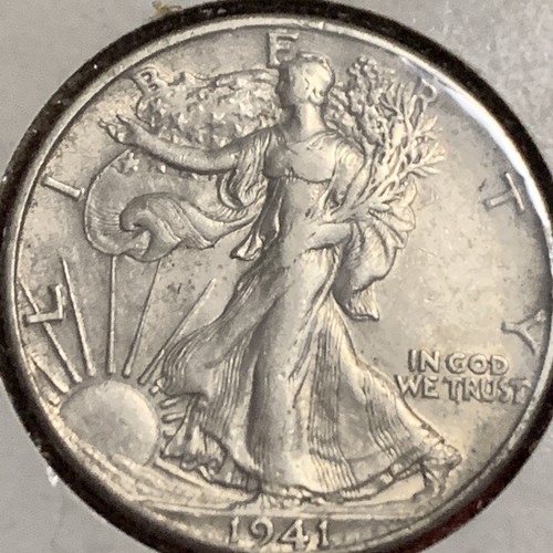 1941 D Walking Liberty Half Dollar 90% Silver Xf