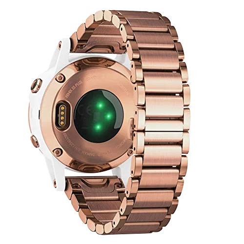 Reloj GPS Garmin Fenix 5S Plus Zafiro Banda de Metal Oro Rosa Blanco - Imagen 8 de 9