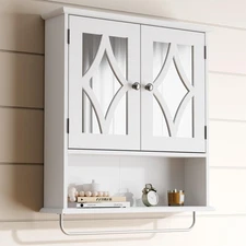Bathroom Medicine Cabinet Wall Mounted, Over The Toilet Storage Cabinet with ...