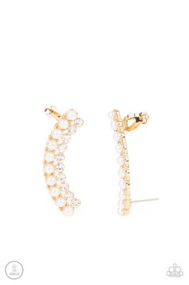 Paparazzi Earrings - Double Down On Dazzle - Gold