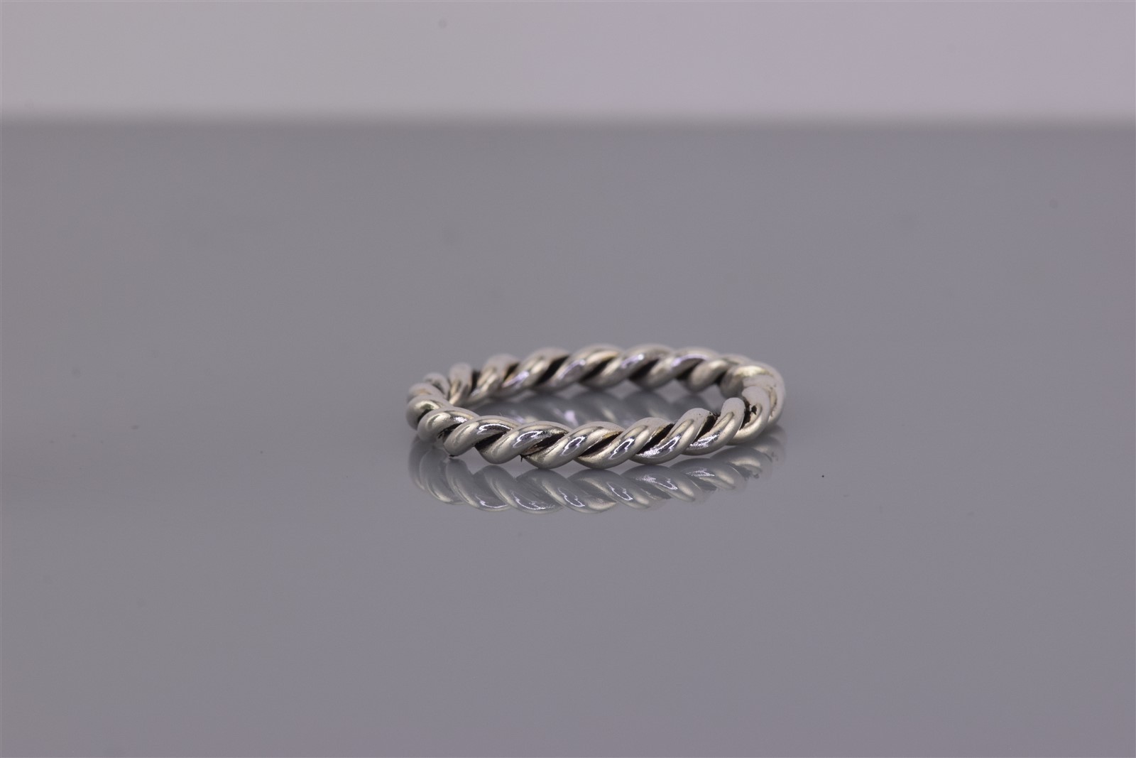 Sterling Silver 3mm Solid Twisted Cable Stackable… - image 1