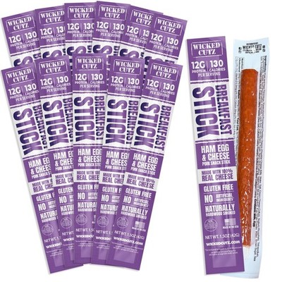 Ham Egg Cheese Sticks High Protein 12g Low Carb Gluten Free Breakfast Snack USA